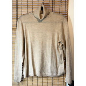 Pendleton Woolen Mills wool heather tan turtleneck sweater NWT